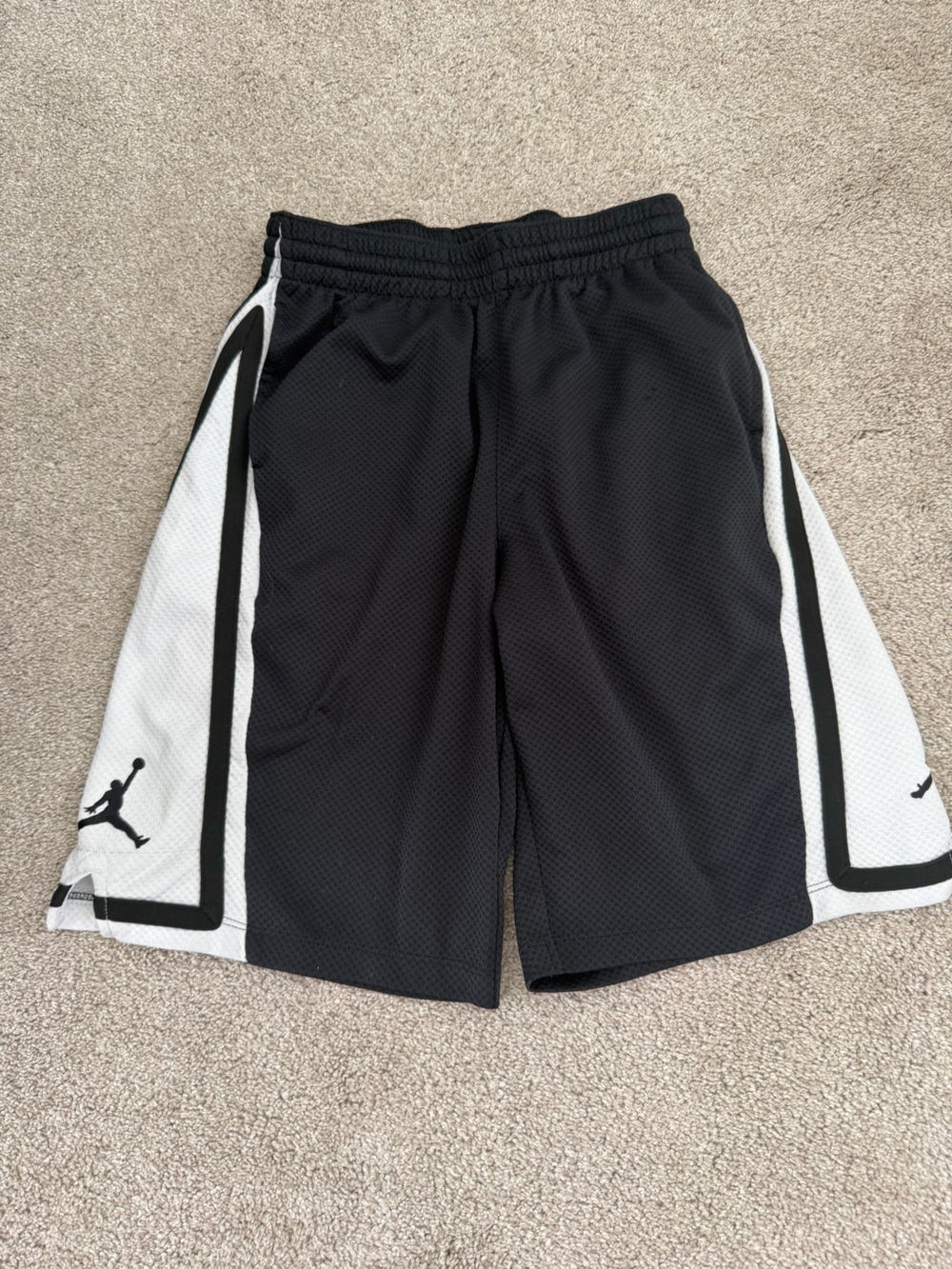 Jordan Black Athletic Shorts with White Jumpman Tag